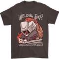 Welding Joke All the Good Ones Argon Welder Mens T-Shirt Cotton Gildan Dark Chocolate