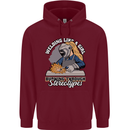 Welding Like a Girl Funny Welder Childrens Kids Hoodie Maroon