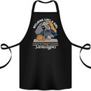 Welding Like a Girl Funny Welder Cotton Apron 100% Organic Black