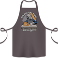 Welding Like a Girl Funny Welder Cotton Apron 100% Organic Dark Grey