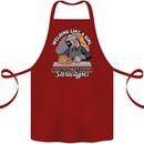 Welding Like a Girl Funny Welder Cotton Apron 100% Organic Maroon