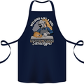 Welding Like a Girl Funny Welder Cotton Apron 100% Organic Navy Blue