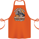 Welding Like a Girl Funny Welder Cotton Apron 100% Organic Orange
