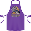 Welding Like a Girl Funny Welder Cotton Apron 100% Organic Purple