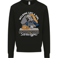 Welding Like a Girl Funny Welder Kids Sweatshirt Jumper Black