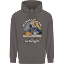 Welding Like a Girl Funny Welder Mens 80% Cotton Hoodie Charcoal