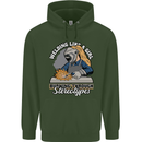 Welding Like a Girl Funny Welder Mens 80% Cotton Hoodie Forest Green