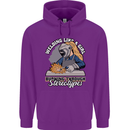 Welding Like a Girl Funny Welder Mens 80% Cotton Hoodie Purple