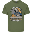 Welding Like a Girl Funny Welder Mens Cotton T-Shirt Tee Top Military Green