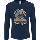 Welding Like a Girl Funny Welder Mens Long Sleeve T-Shirt Navy Blue