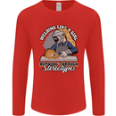 Welding Like a Girl Funny Welder Mens Long Sleeve T-Shirt Red