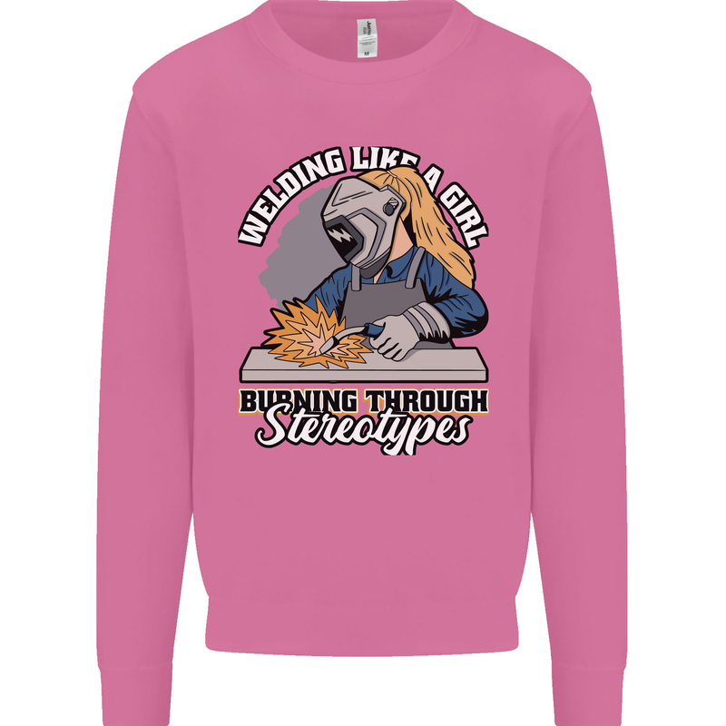 Welding Like a Girl Funny Welder Mens Sweatshirt Jumper Azalea
