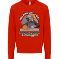 Welding Like a Girl Funny Welder Mens Sweatshirt Jumper Bright Red