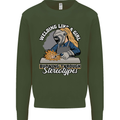 Welding Like a Girl Funny Welder Mens Sweatshirt Jumper Forest Green