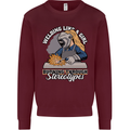 Welding Like a Girl Funny Welder Mens Sweatshirt Jumper Maroon