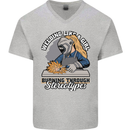 Welding Like a Girl Funny Welder Mens V-Neck Cotton T-Shirt Sports Grey