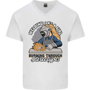 Welding Like a Girl Funny Welder Mens V-Neck Cotton T-Shirt White