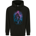 Werewolf & Child Wolf Horror Halloween Mens 80% Cotton Hoodie Black