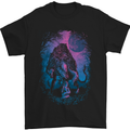 Werewolf & Child Wolf Horror Halloween Mens T-Shirt Cotton Gildan Black