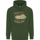 What Goes On In the Sheep Pen Farming Childrens Kids Hoodie Forest Green