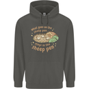 What Goes On In the Sheep Pen Farming Childrens Kids Hoodie Storm Grey