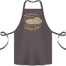 What Goes On In the Sheep Pen Farming Cotton Apron 100% Organic Dark Grey