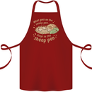 What Goes On In the Sheep Pen Farming Cotton Apron 100% Organic Maroon