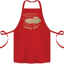 What Goes On In the Sheep Pen Farming Cotton Apron 100% Organic Red