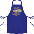 What Goes On In the Sheep Pen Farming Cotton Apron 100% Organic Royal Blue