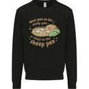 What Goes On In the Sheep Pen Farming Kids Sweatshirt Jumper Black