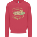 What Goes On In the Sheep Pen Farming Kids Sweatshirt Jumper Heliconia