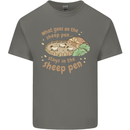What Goes On In the Sheep Pen Farming Kids T-Shirt Childrens Charcoal