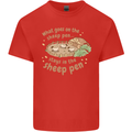 What Goes On In the Sheep Pen Farming Kids T-Shirt Childrens Red