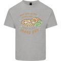 What Goes On In the Sheep Pen Farming Kids T-Shirt Childrens Sports Grey