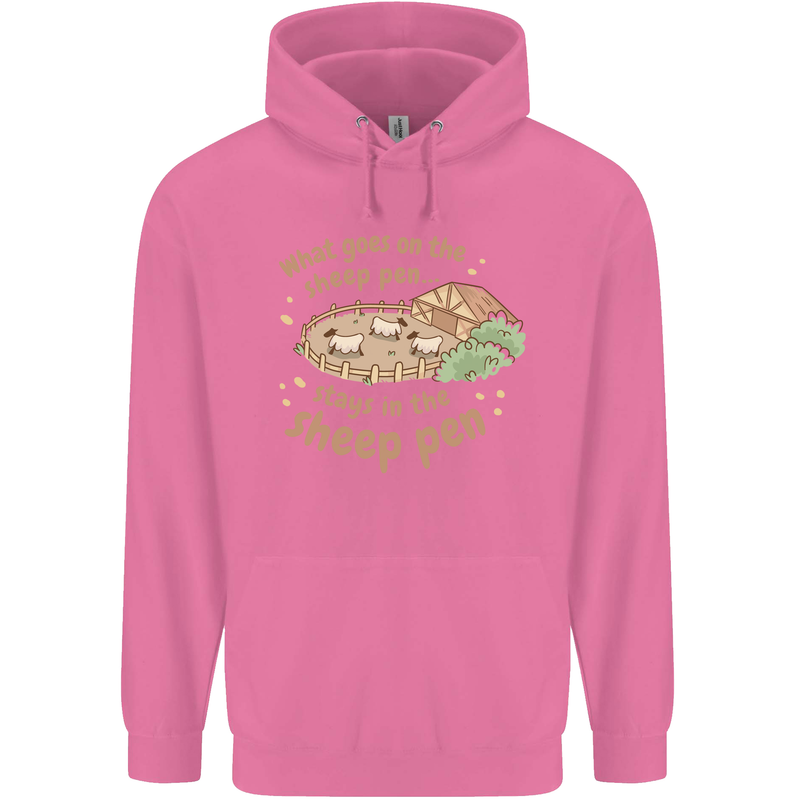 What Goes On In the Sheep Pen Farming Mens 80% Cotton Hoodie Azelea