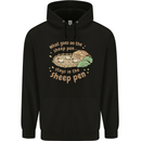 What Goes On In the Sheep Pen Farming Mens 80% Cotton Hoodie Black