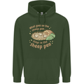 What Goes On In the Sheep Pen Farming Mens 80% Cotton Hoodie Forest Green