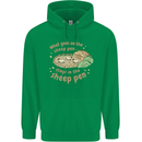 What Goes On In the Sheep Pen Farming Mens 80% Cotton Hoodie Irish Green