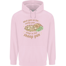 What Goes On In the Sheep Pen Farming Mens 80% Cotton Hoodie Light Pink