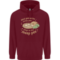 What Goes On In the Sheep Pen Farming Mens 80% Cotton Hoodie Maroon