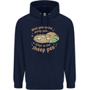 What Goes On In the Sheep Pen Farming Mens 80% Cotton Hoodie Navy Blue