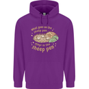 What Goes On In the Sheep Pen Farming Mens 80% Cotton Hoodie Purple
