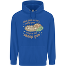 What Goes On In the Sheep Pen Farming Mens 80% Cotton Hoodie Royal Blue