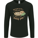 What Goes On In the Sheep Pen Farming Mens Long Sleeve T-Shirt Black