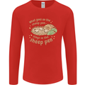 What Goes On In the Sheep Pen Farming Mens Long Sleeve T-Shirt Red