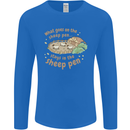 What Goes On In the Sheep Pen Farming Mens Long Sleeve T-Shirt Royal Blue