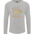 What Goes On In the Sheep Pen Farming Mens Long Sleeve T-Shirt Sports Grey