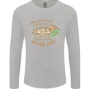 What Goes On In the Sheep Pen Farming Mens Long Sleeve T-Shirt Sports Grey