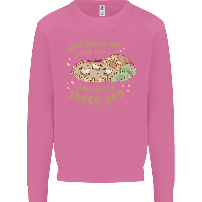 What Goes On In the Sheep Pen Farming Mens Sweatshirt Jumper Azalea