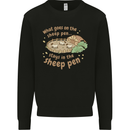 What Goes On In the Sheep Pen Farming Mens Sweatshirt Jumper Black